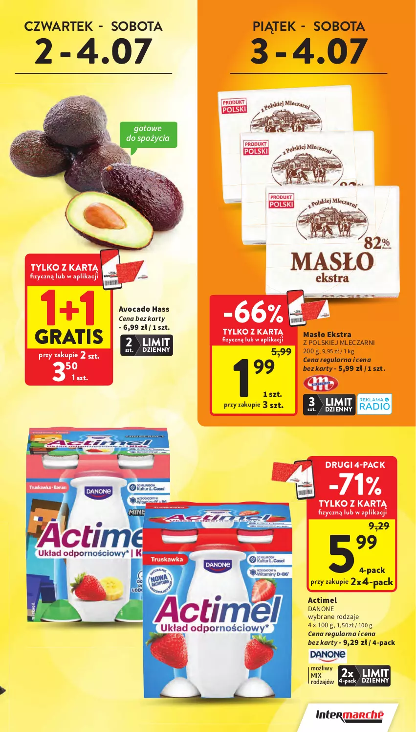Gazetka promocyjna Intermarche - Gazetka promocyjna - ważna 02.06 do 08.07.2026 - strona 3 - produkty: Actimel, Avocado, Danone, Gra, Masło