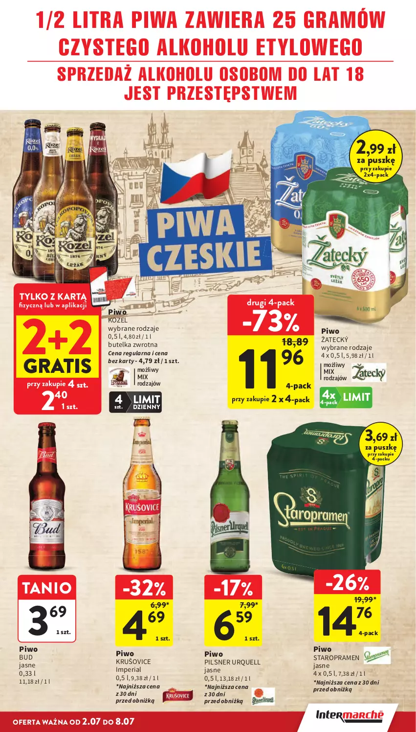 Gazetka promocyjna Intermarche - Gazetka promocyjna - ważna 02.06 do 08.07.2026 - strona 31 - produkty: Gra, Kozel, Pilsner Urquell, Piwa, Piwo
