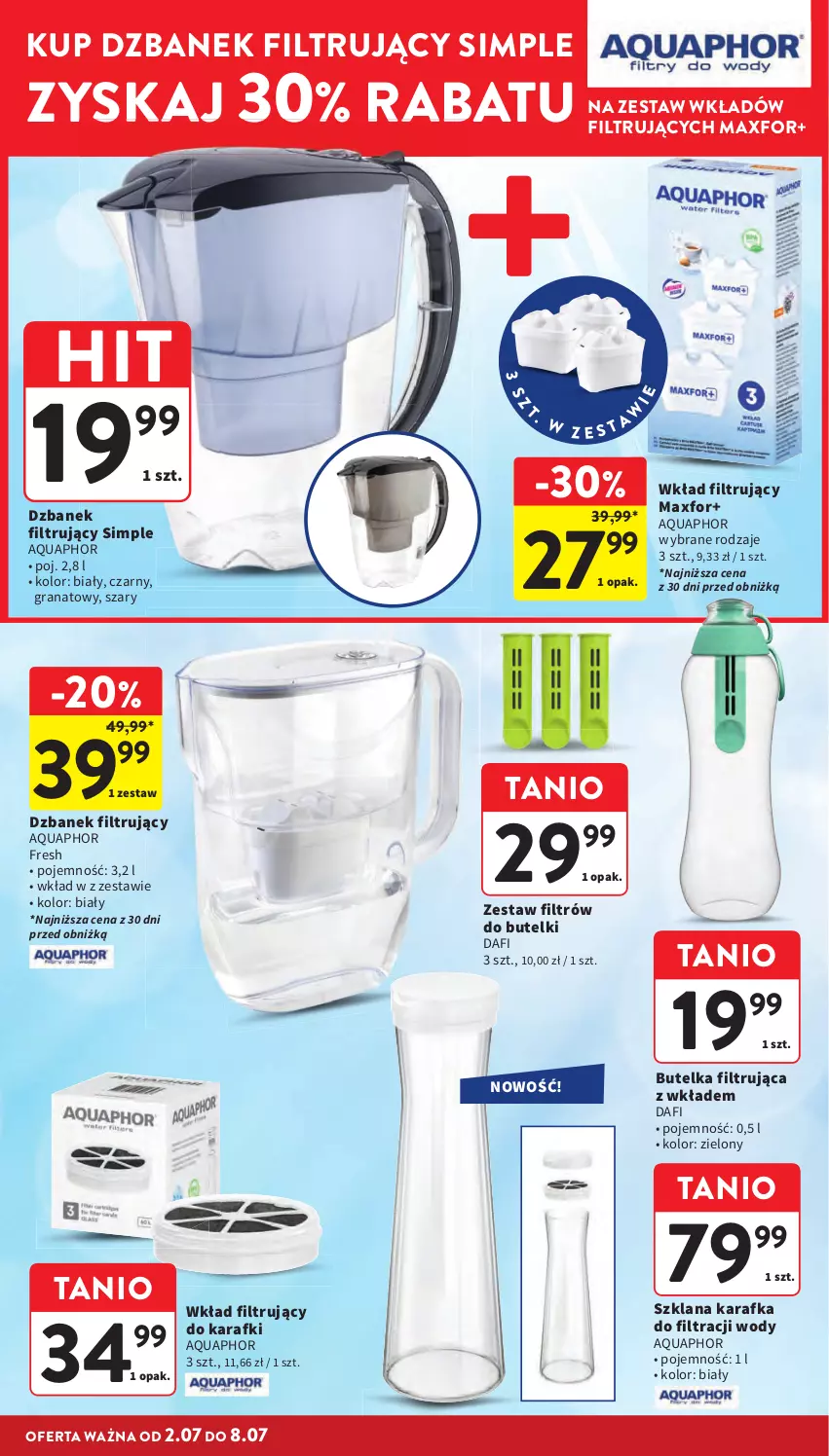 Gazetka promocyjna Intermarche - Gazetka promocyjna - ważna 02.06 do 08.07.2026 - strona 40 - produkty: Aquaphor, Dzbanek, Dzbanek filtrujący, Gra, Granat, Karafka, LANA, Wkład filtrujący