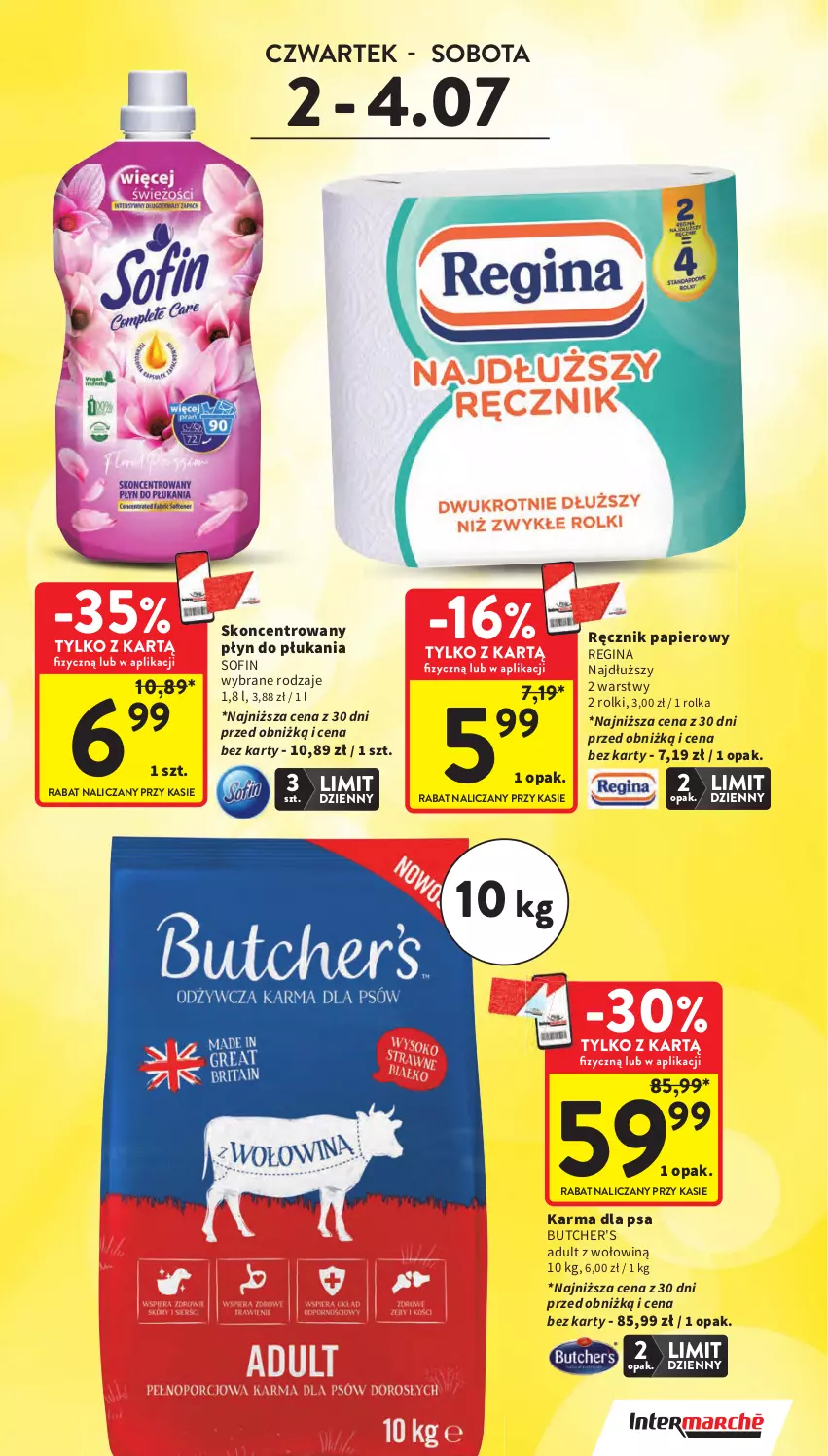 Gazetka promocyjna Intermarche - Gazetka promocyjna - ważna 02.06 do 08.07.2026 - strona 5 - produkty: Butcher's, Gin, Papier, Płyn do płukania, Ręcznik, Rolki