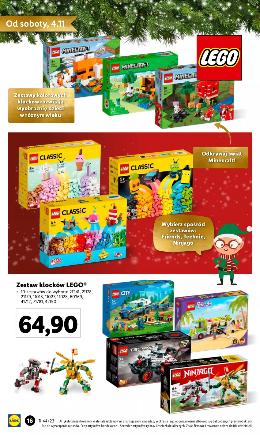 Gazetka promocyjna Lidl - KATALOG ZABAWKI - ważna 02.11 do 24.12.2023 - strona 16 - produkty: Dzieci, LEGO, Minecraft