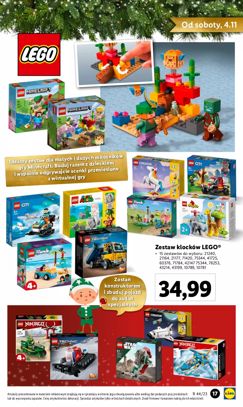 Gazetka promocyjna Lidl - KATALOG ZABAWKI - ważna 02.11 do 24.12.2023 - strona 17 - produkty: Gry, LEGO, Minecraft, Pojazd