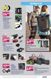 Gazetka promocyjna Aldi - OKAZJE DLA CIEBIE I DOMU - Gazetka - ważna od 25.09 do 25.09.2021 - strona 5 - produkty: Por, Uchwyty, Plecak, Pasek, Torba, Rower, Sport, Reflektor, Lampa, LG