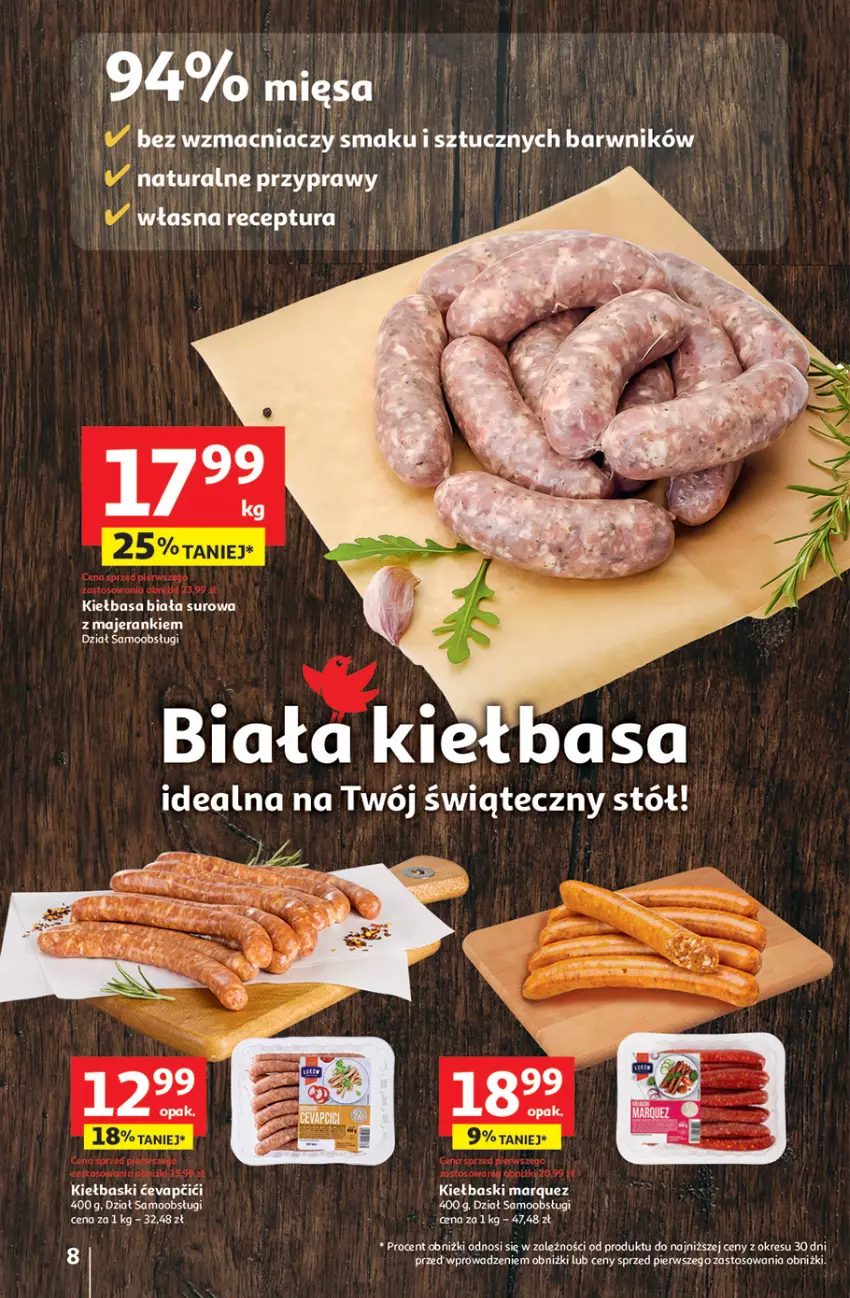Gazetka promocyjna Auchan - WIELKA MOC Niskich Cen Hipermarket - ważna 10.04 do 19.04.2025 - strona 10 - produkty: Kiełbasa, Kiełbasa biała, Koc