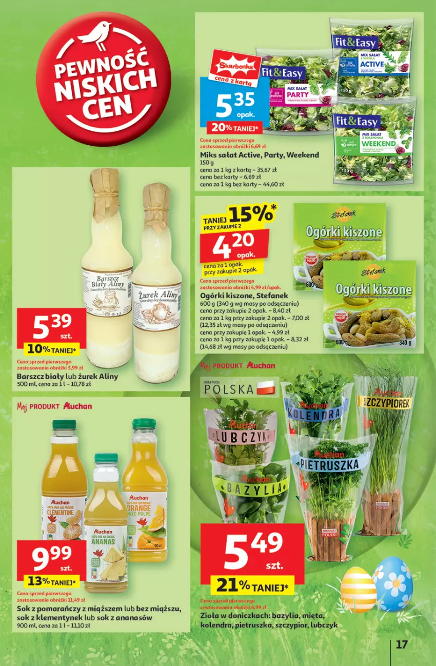Gazetka promocyjna Auchan - WIELKA MOC Niskich Cen Hipermarket - ważna 10.04 do 19.04.2025 - strona 19 - produkty: Ananas, Bazyl, Bazylia, Fa, Kolendra, Mięta, Pietruszka, Sałat, Sok