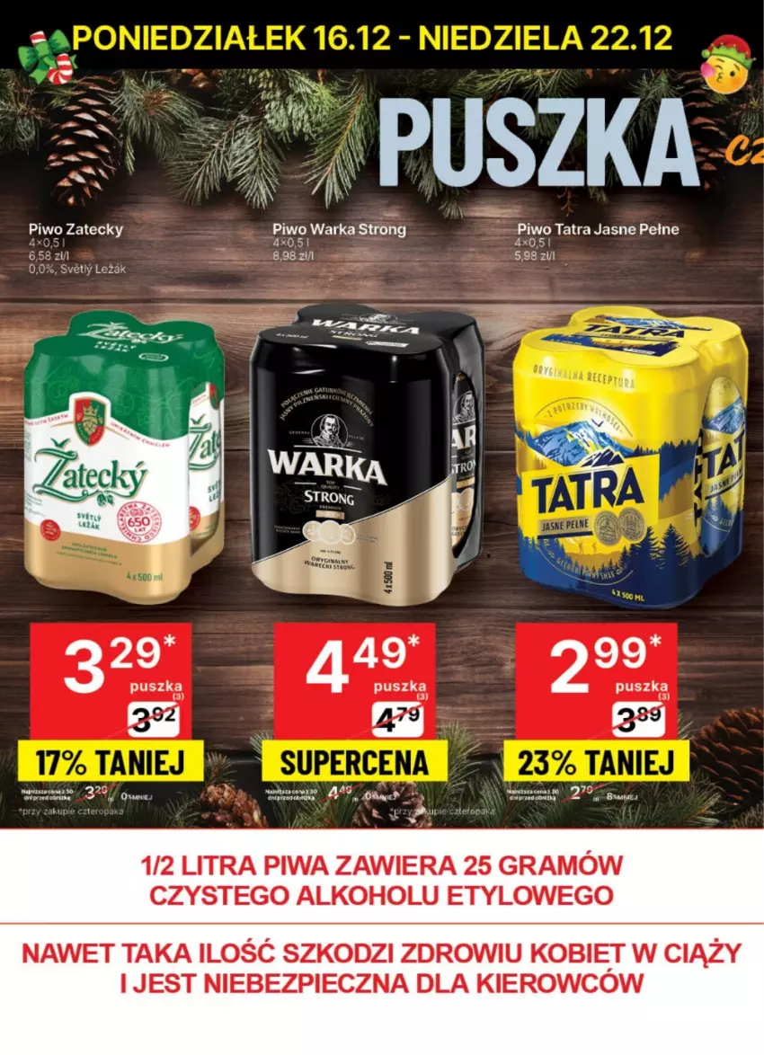 Gazetka promocyjna Delikatesy Centrum - NOWA GAZETKA Delikatesy Centrum od 16 grudnia! 16-22.12.2024 - ważna 16.12 do 22.12.2024 - strona 36 - produkty: Gra, Piec, Piwa, Piwo, Tatra, Warka