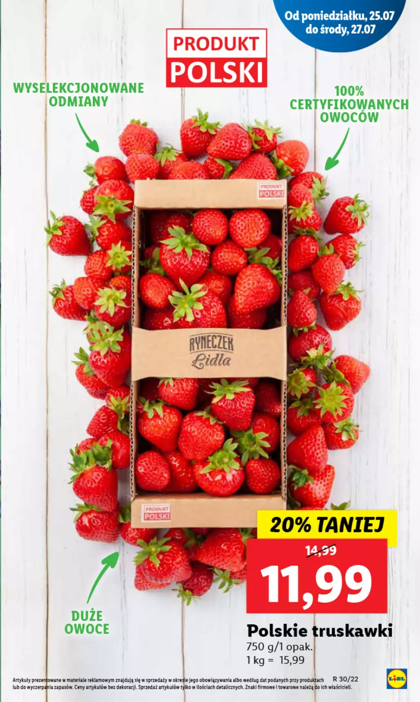 Gazetka promocyjna Lidl - GAZETKA - ważna 25.07 do 27.07.2022 - strona 11 - produkty: Owoce, Truskawki