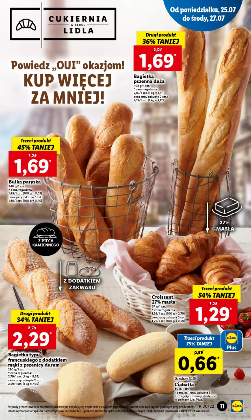 Gazetka promocyjna Lidl - GAZETKA - ważna 25.07 do 27.07.2022 - strona 15 - produkty: Bagietka, Bułka, Ciabatta, Cukier, Rama, Rum, Ser