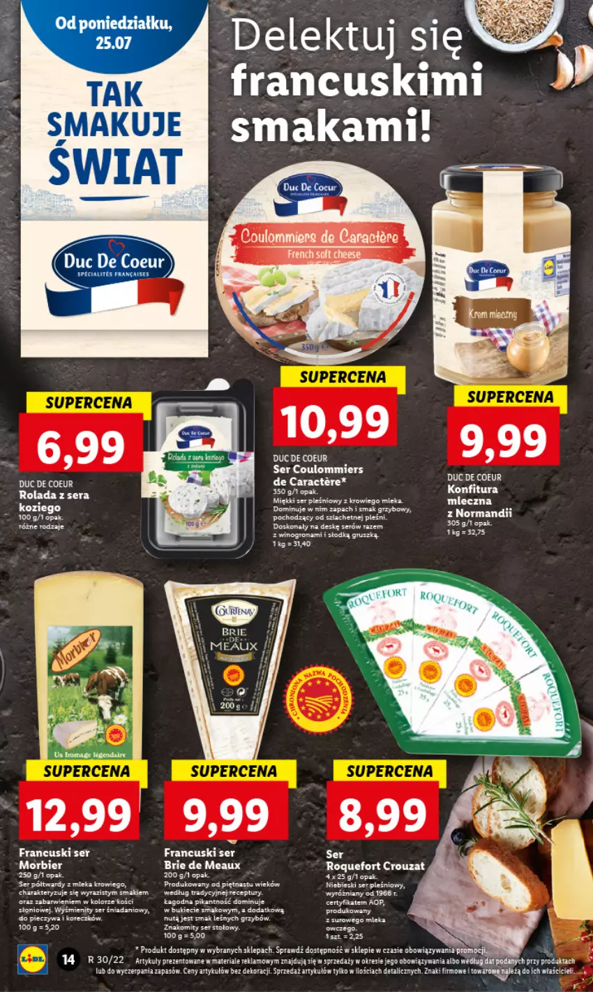 Gazetka promocyjna Lidl - GAZETKA - ważna 25.07 do 27.07.2022 - strona 18 - produkty: Brie, Danio, Konfitura, Rolada, Ser, Wino