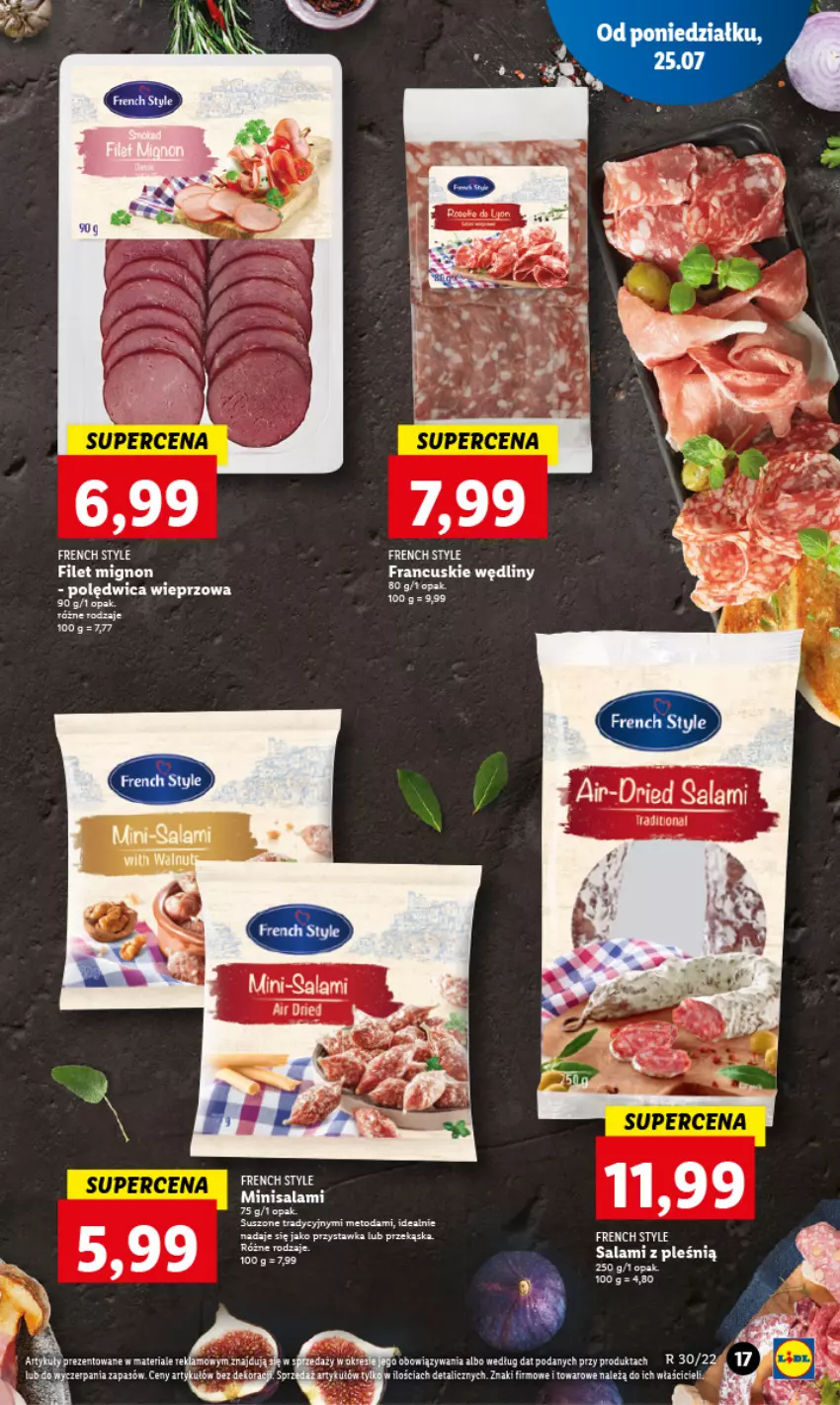 Gazetka promocyjna Lidl - GAZETKA - ważna 25.07 do 27.07.2022 - strona 21 - produkty: Fa, Polędwica, Salami