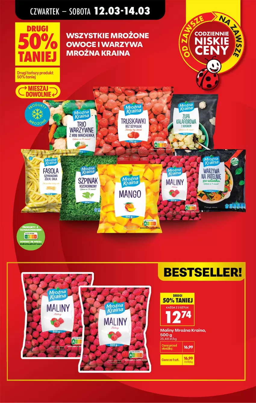 Gazetka promocyjna Biedronka - Od Czwartku - ważna 12.03 do 18.03.2026 - strona 13 - produkty: Maliny, Owoce, Warzywa
