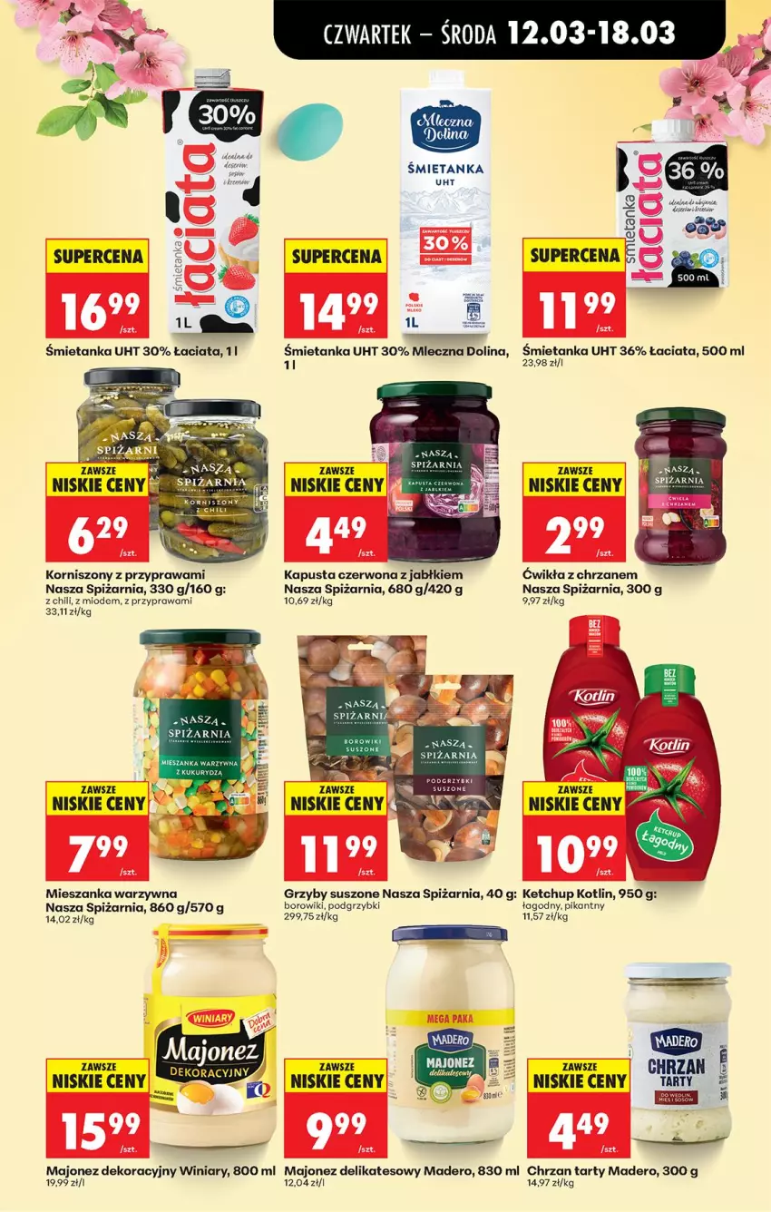 Gazetka promocyjna Biedronka - Od Czwartku - ważna 12.03 do 18.03.2026 - strona 51 - produkty: Borowiki, Chrzan, Fa, Grzyby, Ketchup, Korniszony, Kotlin, Kukurydza, Majonez, Mieszanka warzyw, Podgrzybki, Winiary