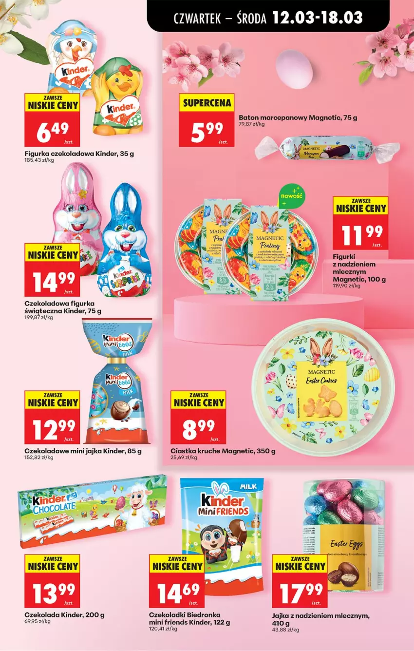 Gazetka promocyjna Biedronka - Od Czwartku - ważna 12.03 do 18.03.2026 - strona 55 - produkty: Baton, Baton marcepanowy, Ciastka, Czekolada, Kinder