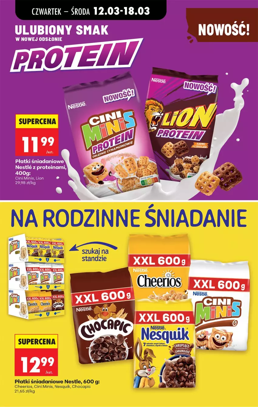 Gazetka promocyjna Biedronka - Od Czwartku - ważna 12.03 do 18.03.2026 - strona 62 - produkty: Cheerios, Cini Minis, Danio, Fa, Lion, Nesquik, Rum