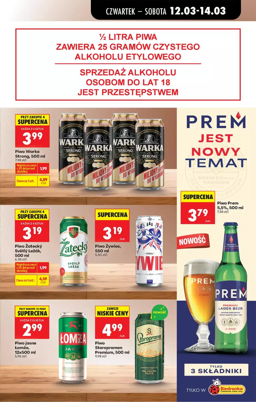 Gazetka promocyjna Biedronka - Od Czwartku - ważna 12.03 do 18.03.2026 - strona 69 - produkty: Piwo, Piwo jasne, Por, Sos, Warka