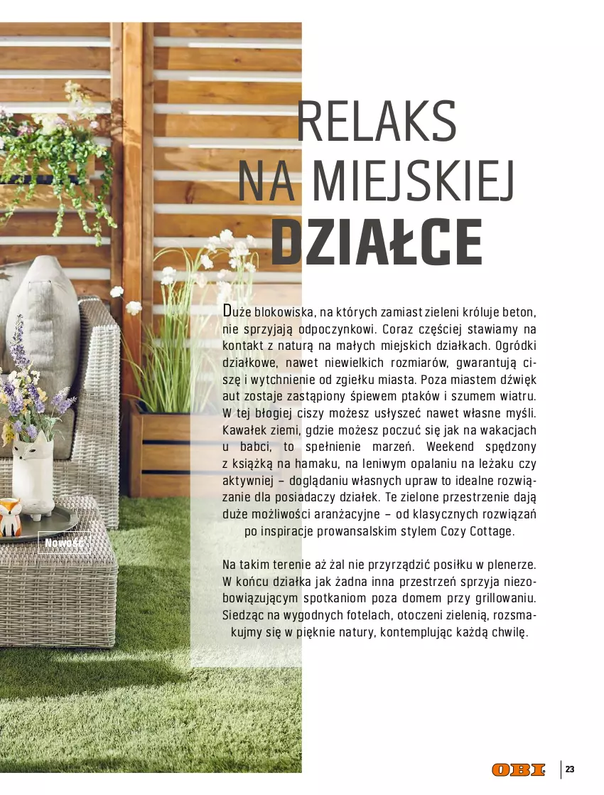 Gazetka promocyjna Obi - Ogród, Balkon, Taras - ważna 01.03 do 31.08.2021 - strona 23 - produkty: Fotel, Grill, Hama, Kawa, Meble, Ogród, Poduszka, Poduszka dekoracyjna, Stolik, Stolik kawowy, Wałek