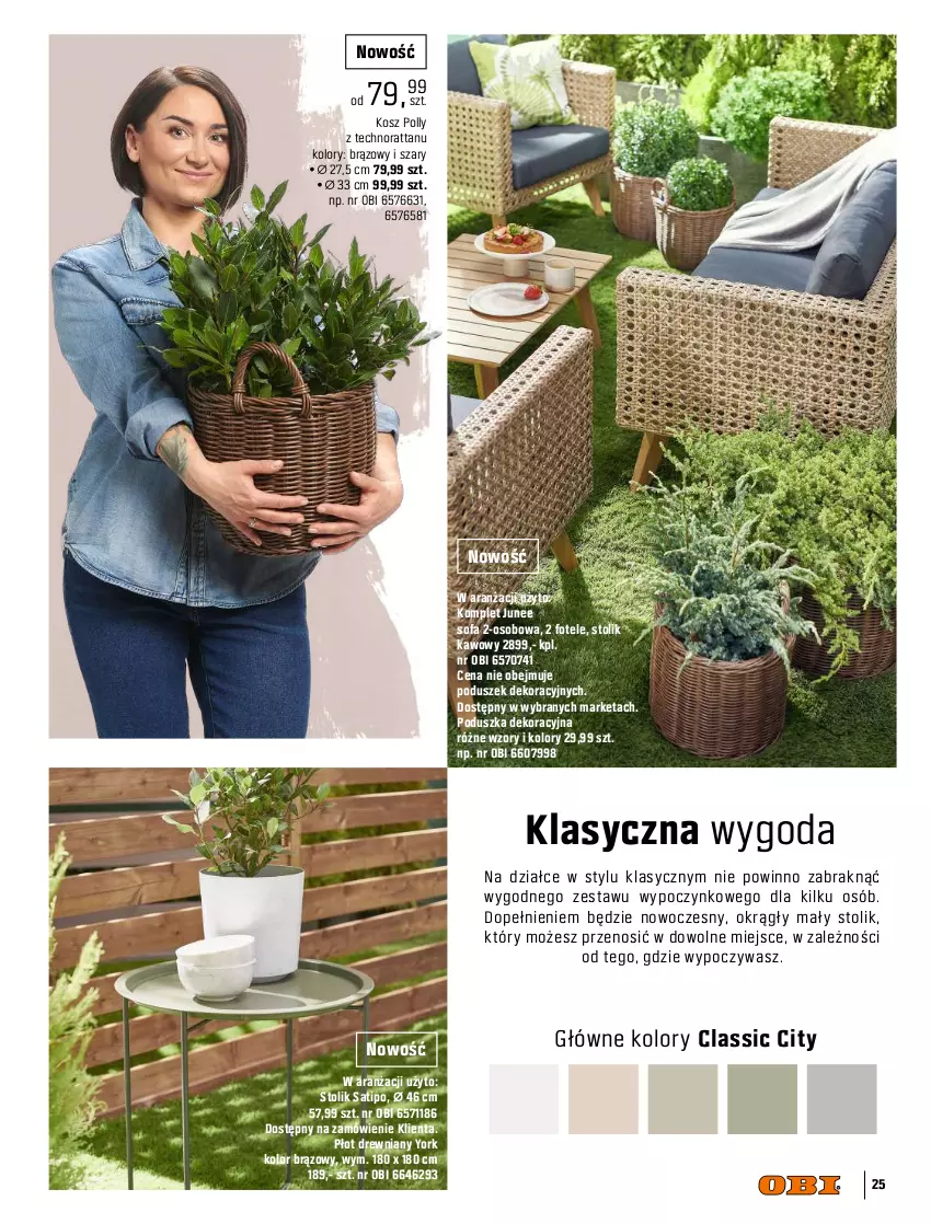 Gazetka promocyjna Obi - Ogród, Balkon, Taras - ważna 01.03 do 31.08.2021 - strona 25 - produkty: Domek na drzewie, Dzieci, Fa, Fotel, Gra, Grill, Kawa, Koc, Kosz, LG, Mięta, Piec, Poduszka, Poduszka dekoracyjna, Rama, Sati, Sofa, Sofa 2-osobowa, Sok, Stolik, Stolik kawowy, Warzywa, Zwierzęta