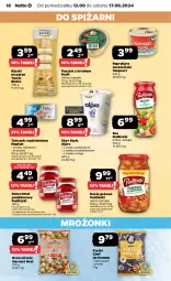 Gazetka promocyjna Netto - Od Poniedziałku - Gazetka - ważna od 17.08 do 17.08.2024 - strona 18 - produkty: Koncentrat pomidorowy, Sos, Paprykarz, Papryka, Pasztet, Tuńczyk, Pudliszki, Kluski na parze, Frytki, Alpro, Paprykarz szczeciński, Mango, Olej, Danie gotowe