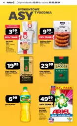 Gazetka promocyjna Netto - Od Poniedziałku - Gazetka - ważna od 17.08 do 17.08.2024 - strona 4 - produkty: Kujawski, Ser, Kawa ziarnista, Proszek do prania, Dallmayr, Kawa mielona, Kawa, Jacobs Krönung, Jacobs, Ariel, Olej, Kiełbasa, Kiełbasa śląska