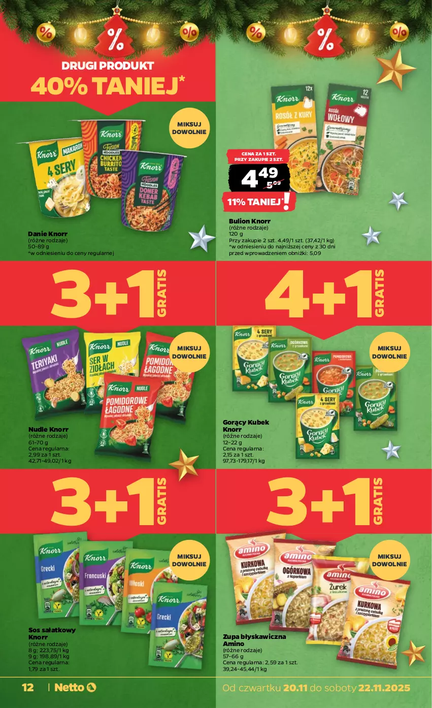 Gazetka promocyjna Netto - Od Czwartku - ważna 20.11 do 22.11.2025 - strona 12 - produkty: Bulion, Gra, Knorr, Kubek, Lion, Sałat, Sos, Zupa