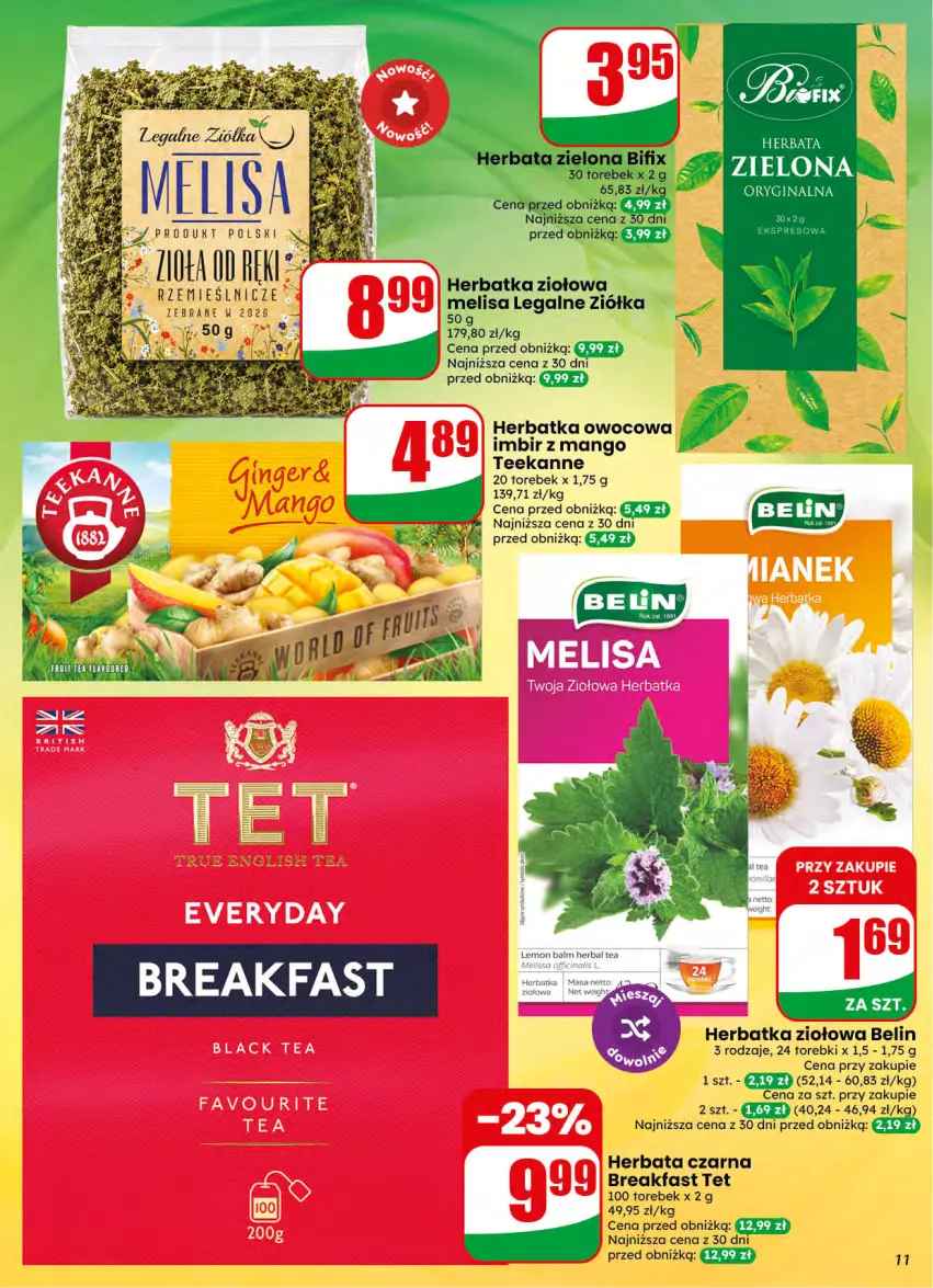 Gazetka promocyjna Dino - Gazetka 42 / 2026 - ważna 14.10 do 20.10.2026 - strona 11 - produkty: Brit, Fa, Herbata, Imbir, Lack, Mango, Teekanne