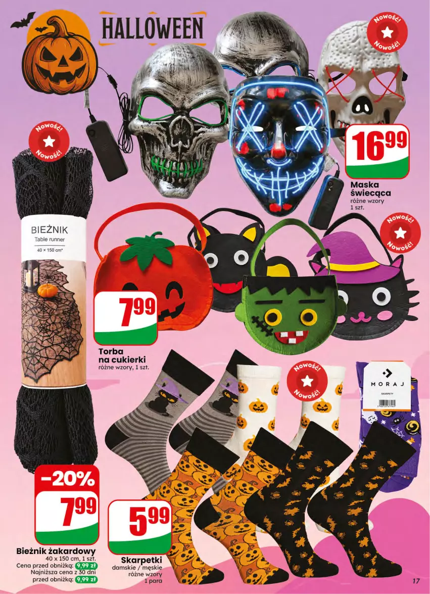 Gazetka promocyjna Dino - Gazetka 42 / 2026 - ważna 14.10 do 20.10.2026 - strona 17 - produkty: Bieżnik, Cukier, Cukierki, Karp, Maska, Skarpetki