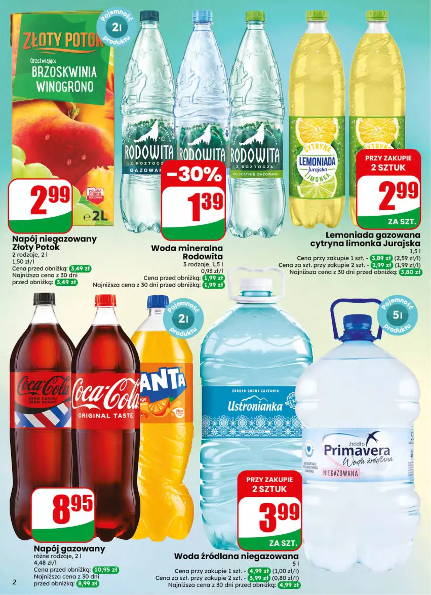 Gazetka promocyjna Dino - Gazetka 42 / 2026 - ważna 14.10 do 20.10.2026 - strona 2 - produkty: LANA, Lemoniada, LG, Limonka, Napój, Napój gazowany, Napój niegazowany, Prima, Primavera, Woda, Woda mineralna
