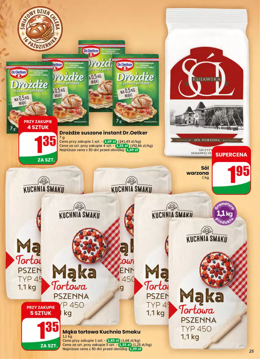 Gazetka promocyjna Dino - Gazetka 42 / 2026 - ważna 14.10 do 20.10.2026 - strona 25 - produkty: Drożdże, Kuchnia, Mąka, Mąka tortowa, Sól, Tarta