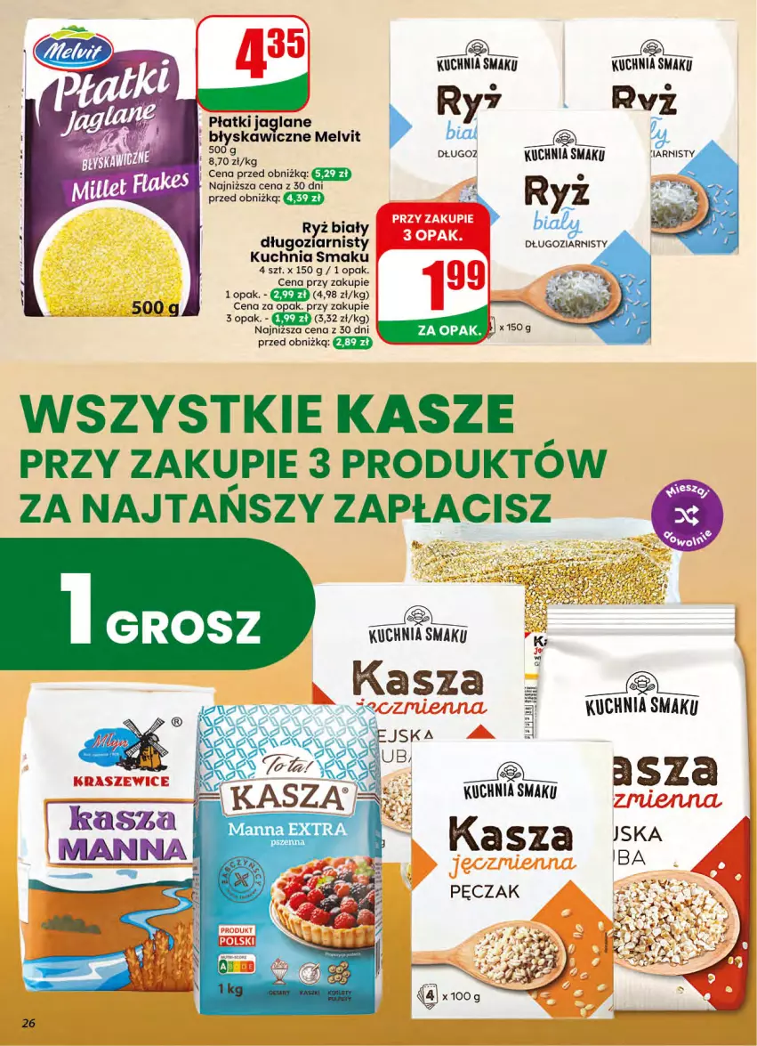 Gazetka promocyjna Dino - Gazetka 42 / 2026 - ważna 14.10 do 20.10.2026 - strona 26 - produkty: Kasza, Kuchnia, Melvit, Ryż