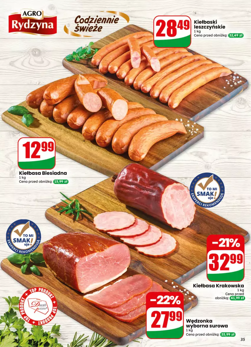 Gazetka promocyjna Dino - Gazetka 42 / 2026 - ważna 14.10 do 20.10.2026 - strona 35 - produkty: Kiełbasa, Kiełbasa biesiadna, Kiełbasa krakowska