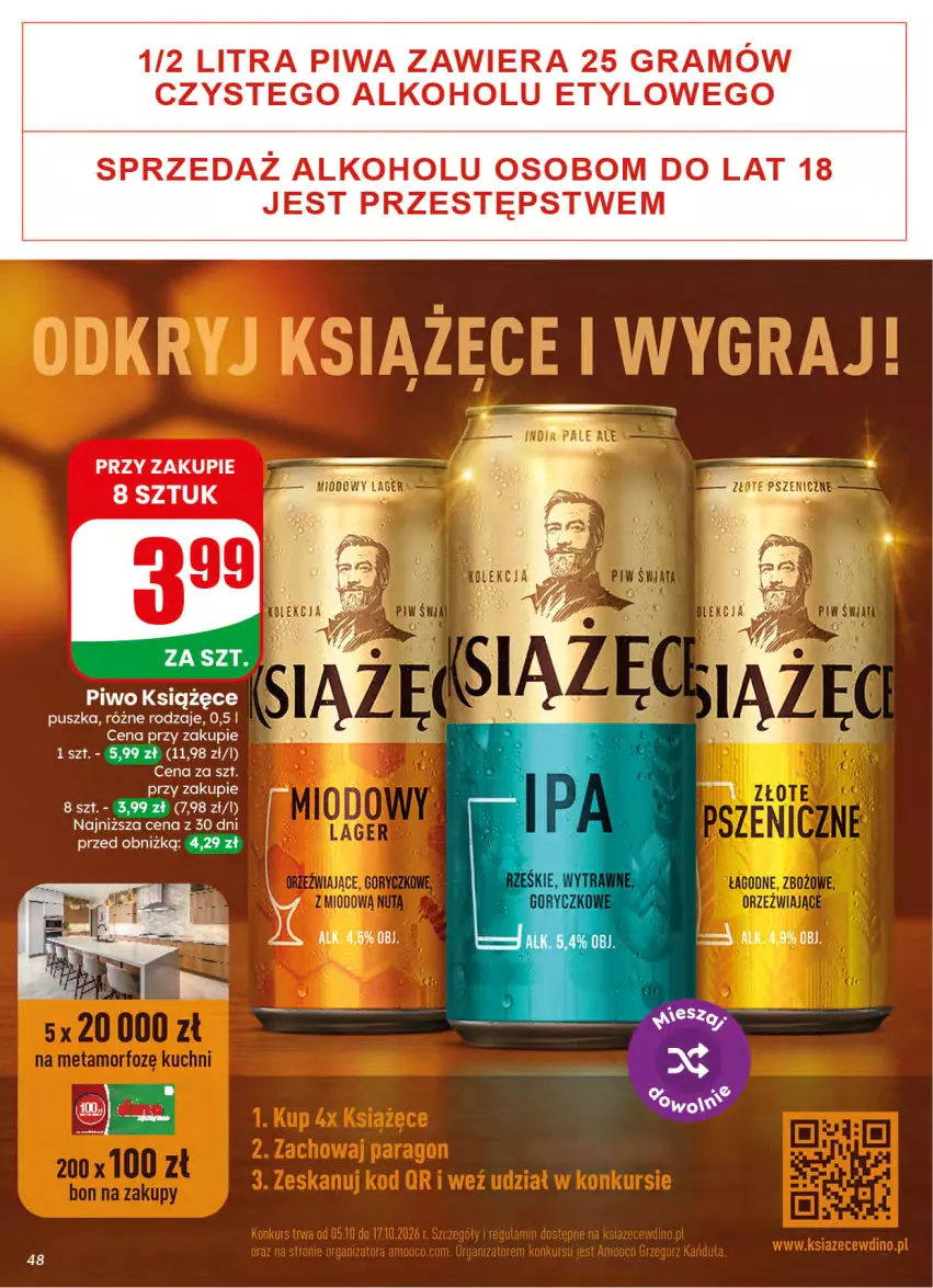 Gazetka promocyjna Dino - Gazetka 42 / 2026 - ważna 14.10 do 20.10.2026 - strona 48 - produkty: Gra, Książęce, Piwa, Piwo