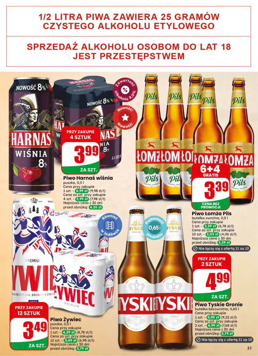 Gazetka promocyjna Dino - Gazetka 42 / 2026 - ważna 14.10 do 20.10.2026 - strona 51 - produkty: Harnaś, Piwo, Tyskie