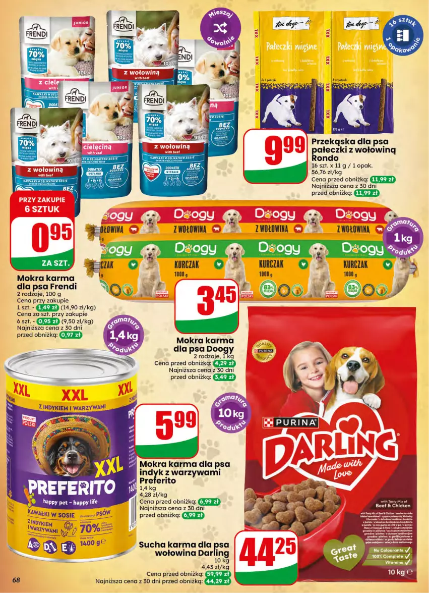 Gazetka promocyjna Dino - Gazetka 42 / 2026 - ważna 14.10 do 20.10.2026 - strona 68 - produkty: Kawa, Kurczak, Mokra karma, Mus, Sos, Sucha karma, Szyna, Warzywa, Wołowina