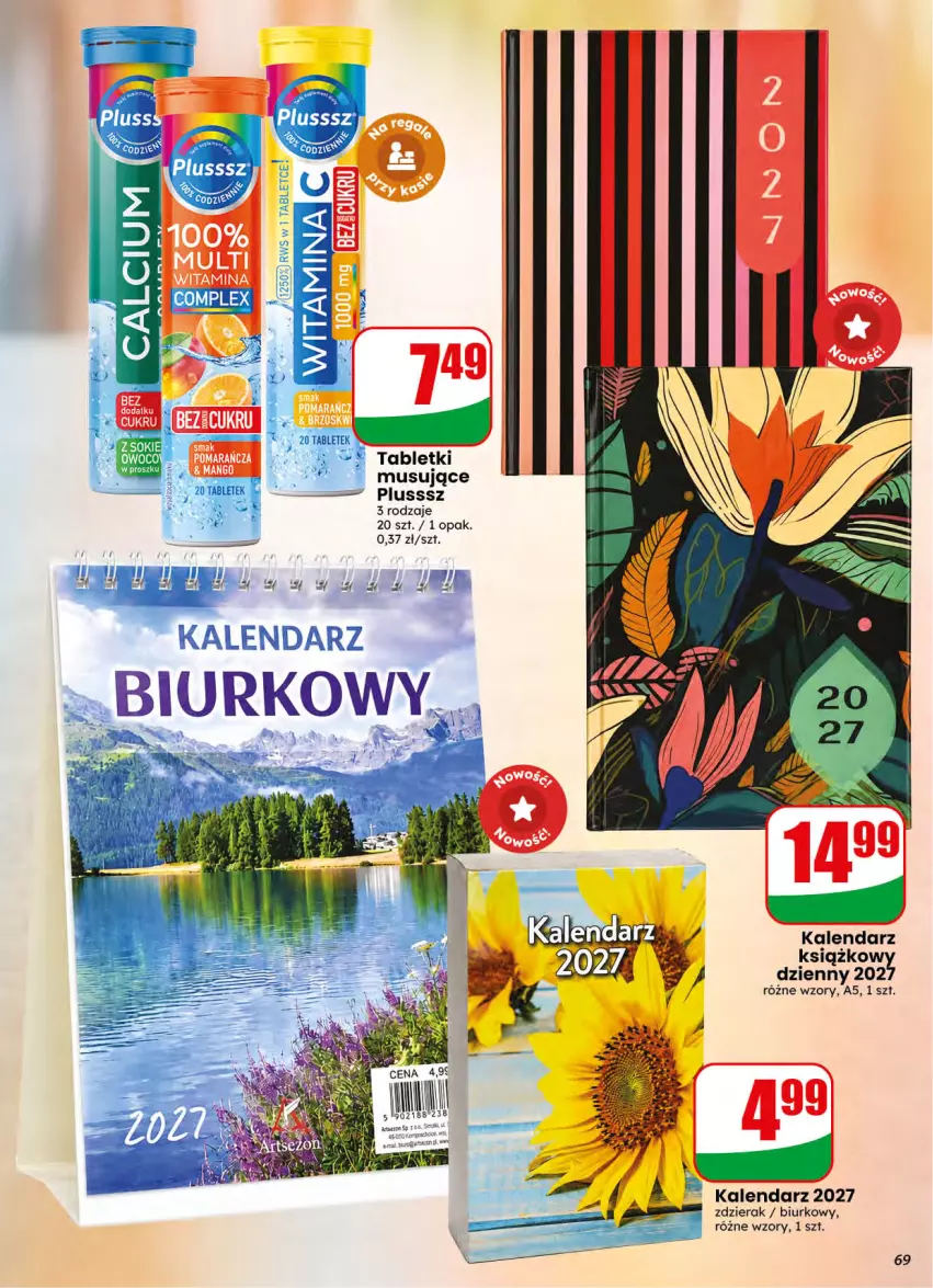 Gazetka promocyjna Dino - Gazetka 42 / 2026 - ważna 14.10 do 20.10.2026 - strona 69 - produkty: Biurko, Kalendarz, Mus, Tablet
