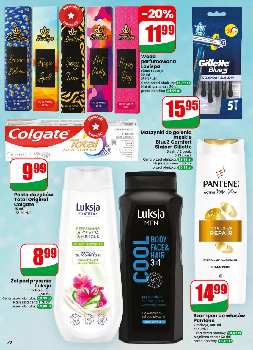Gazetka promocyjna Dino - Gazetka 42 / 2026 - ważna 14.10 do 20.10.2026 - strona 70 - produkty: Aloe vera, Colgate, Gillette, Gin, LG, Luksja, Pantene, Pasta do zębów, Szampon