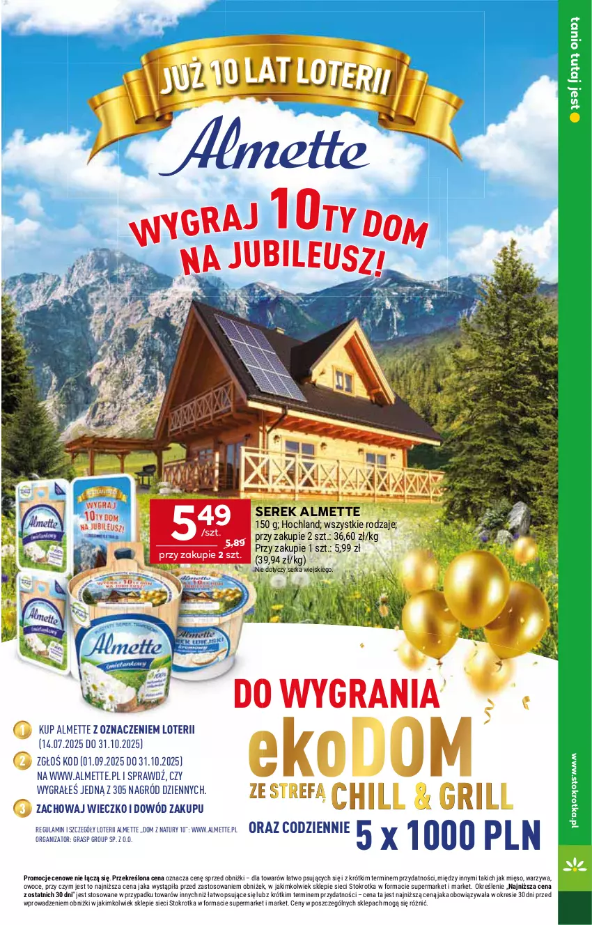 Gazetka promocyjna Stokrotka - Supermarket - ważna 18.09 do 24.09.2025 - strona 19 - produkty: Almette, Gra, Grill, Hochland, Mięso, Owoce, Ser, Serek, Warzywa