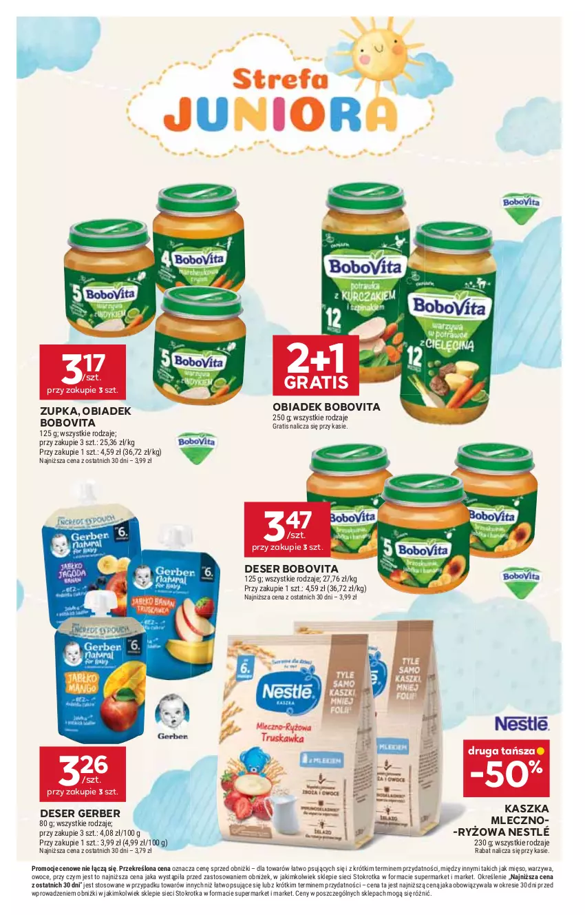 Gazetka promocyjna Stokrotka - Supermarket - ważna 18.09 do 24.09.2025 - strona 38 - produkty: BoboVita, Deser, Gerber, Gra, Mięso, Nestlé, Owoce, Ryż, Ser, Warzywa