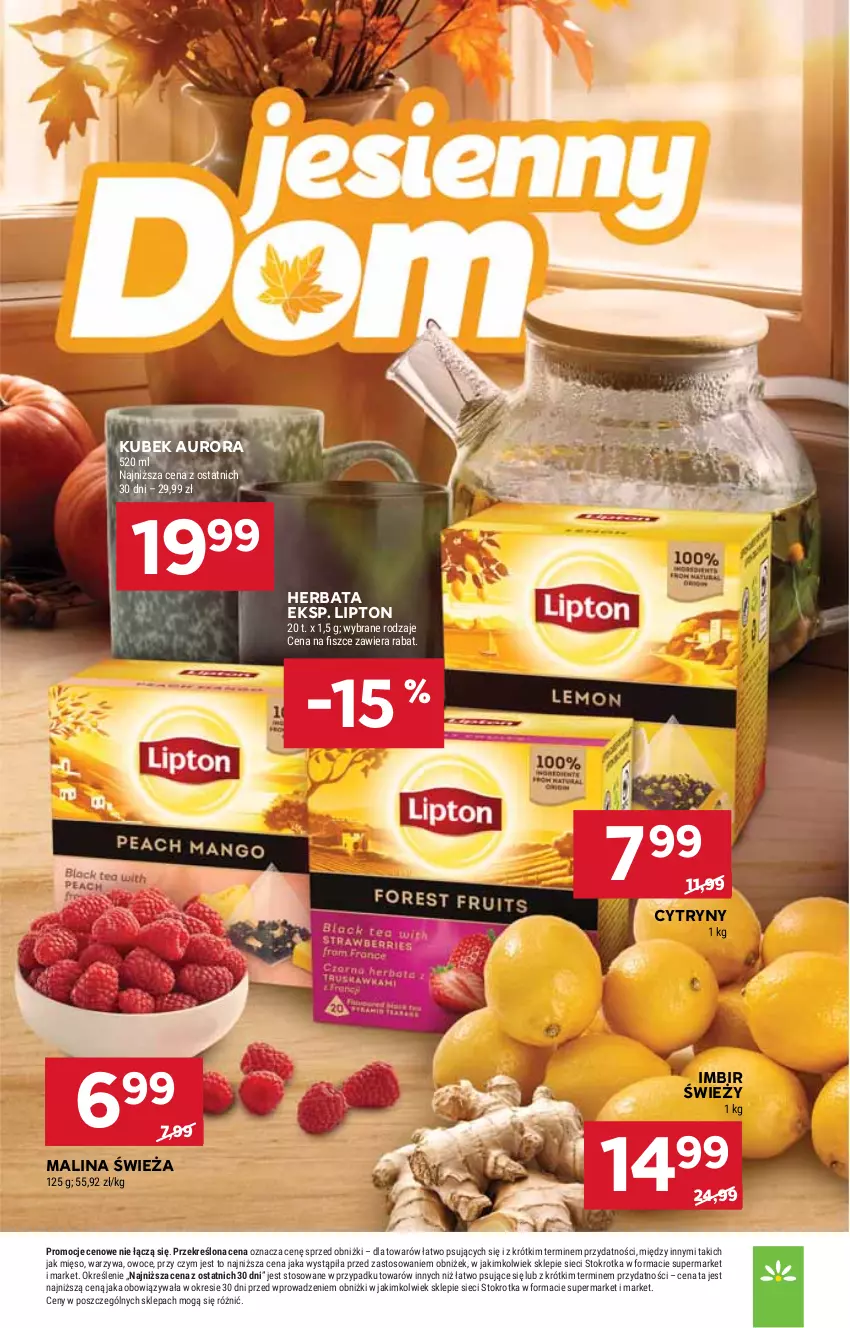 Gazetka promocyjna Stokrotka - Supermarket - ważna 18.09 do 24.09.2025 - strona 6 - produkty: Cytryny, Herbata, HP, Imbir, Kubek, Lipton