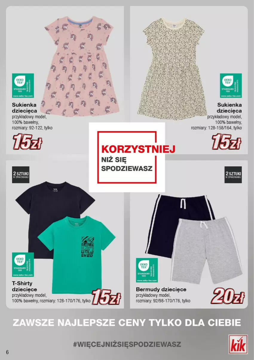 Gazetka promocyjna Kik - ważna 10.06 do 07.07.2024 - strona 24 - produkty: Bermudy, Dzieci, Sukienka, T-shirt