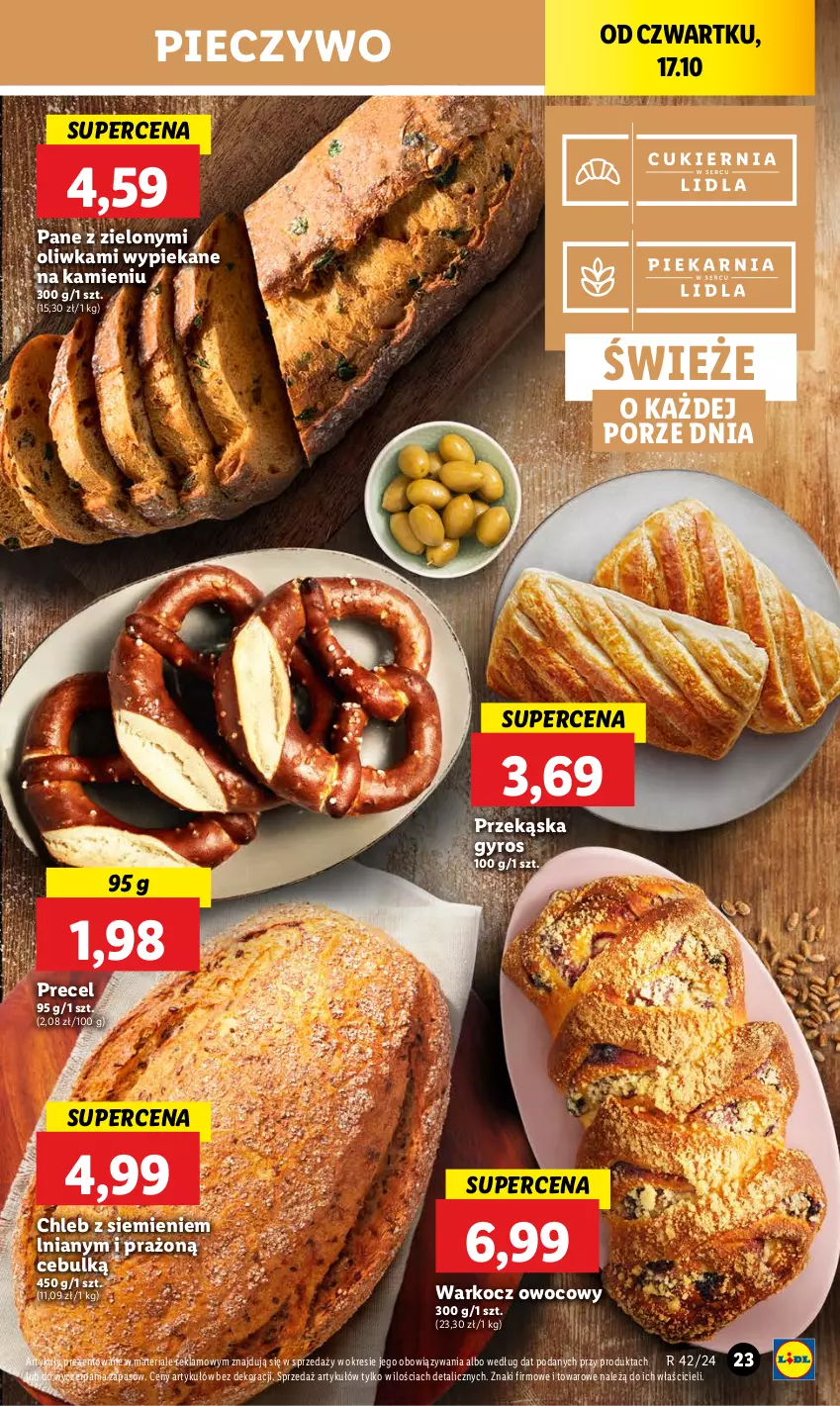 Gazetka promocyjna Lidl - GAZETKA - ważna 17.10 do 19.10.2024 - strona 29 - produkty: Chleb, Gyros, Koc, Piec, Pieczywo, Por