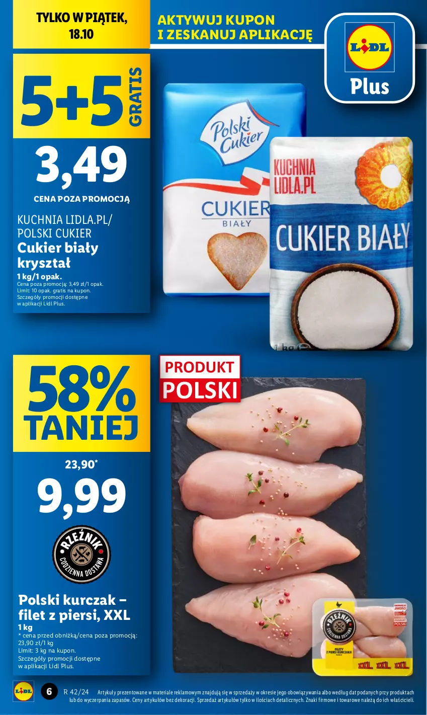 Gazetka promocyjna Lidl - GAZETKA - ważna 17.10 do 19.10.2024 - strona 6 - produkty: Cukier, Gra, Kuchnia, Kurczak