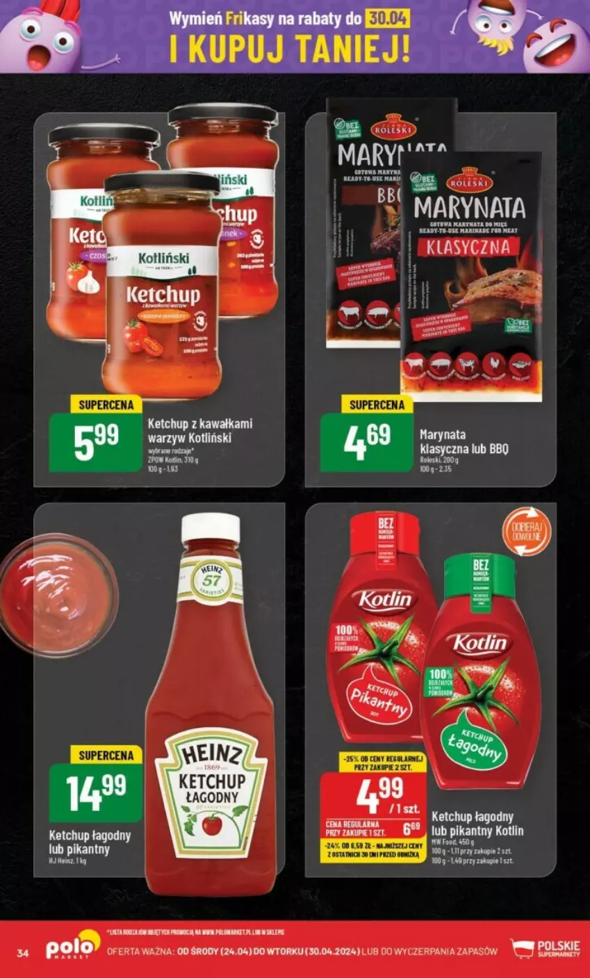 Gazetka promocyjna PoloMarket - ważna 24.04 do 30.04.2024 - strona 28 - produkty: Heinz, Kawa, Ketchup