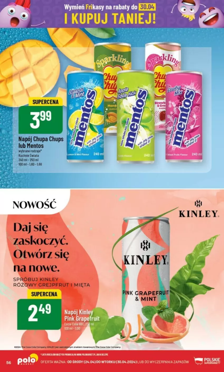 Gazetka promocyjna PoloMarket - ważna 24.04 do 30.04.2024 - strona 52 - produkty: Chupa Chups, Mentos, Napój