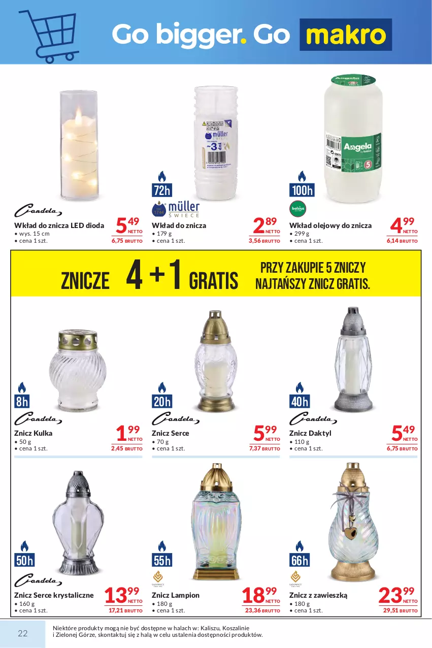 Gazetka promocyjna Makro - Mega oferty dla Twojego Sklepu - ważna 29.09 do 12.10.2026 - strona 22 - produkty: Gra, Kosz, Lampion, Olej, Ser, Szal, Wkład olejowy, Znicz