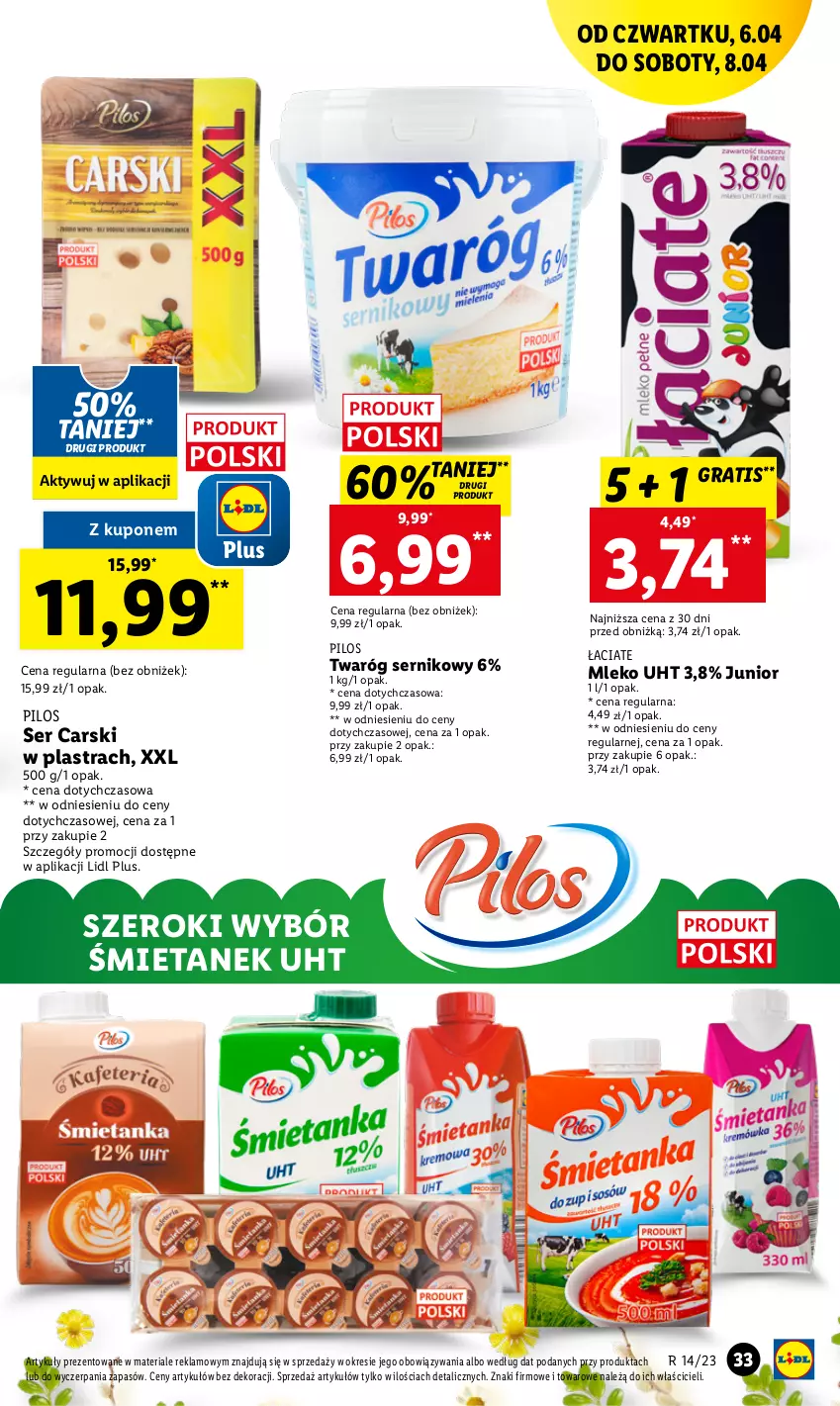 Gazetka promocyjna Lidl - GAZETKA - ważna 06.04 do 08.04.2023 - strona 35 - produkty: Cars, Gra, Mleko, Pilos, Ser, Twaróg