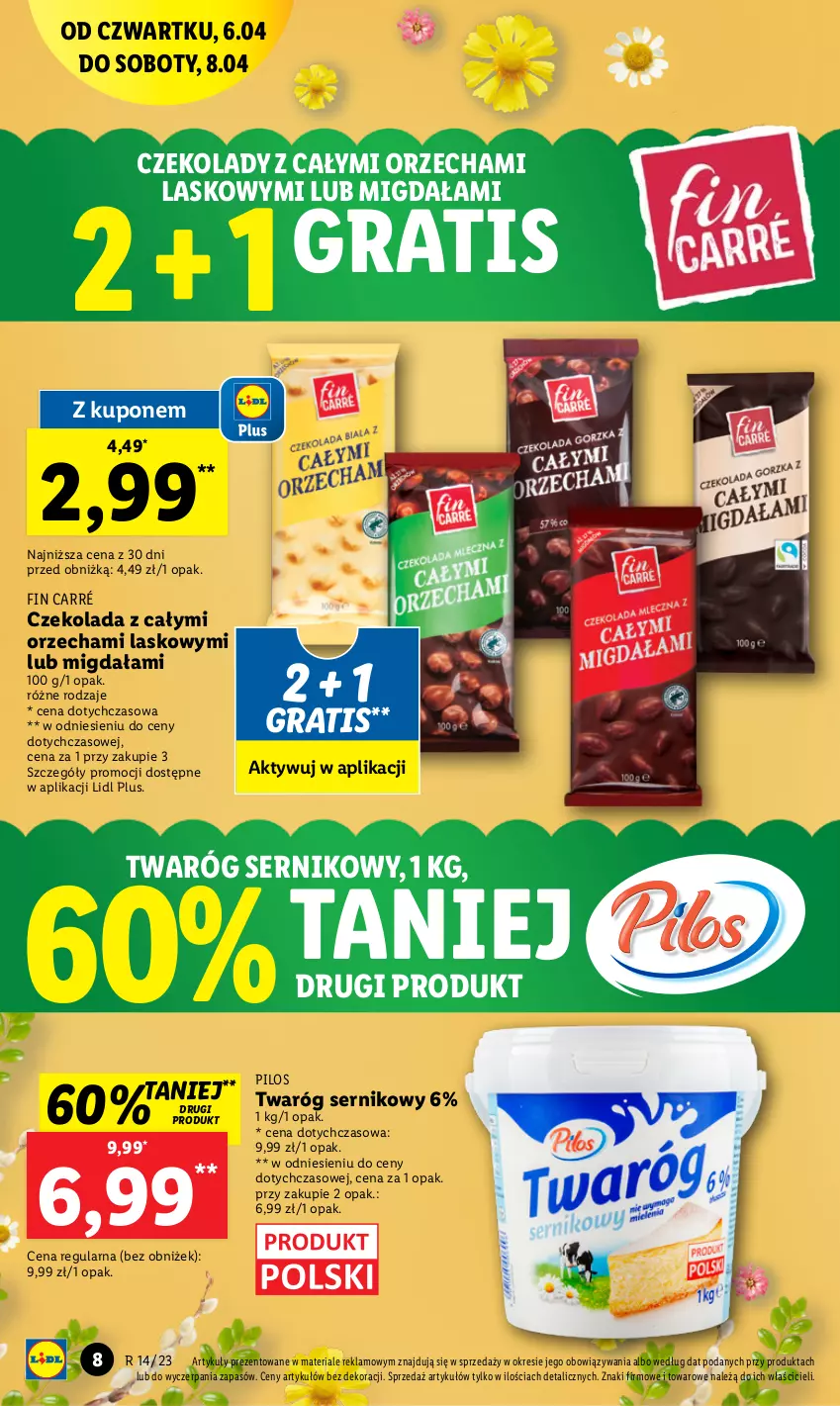 Gazetka promocyjna Lidl - GAZETKA - ważna 06.04 do 08.04.2023 - strona 8 - produkty: Czekolada, Gra, Pilos, Ser, Twaróg