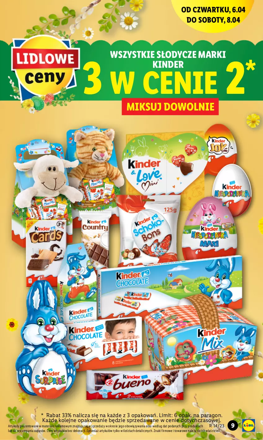 Gazetka promocyjna Lidl - GAZETKA - ważna 06.04 do 08.04.2023 - strona 9 - produkty: Kinder, Olej