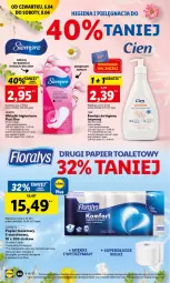 Gazetka promocyjna Lidl - GAZETKA - Gazetka - ważna od 08.04 do 08.04.2023 - strona 62 - produkty: Emulsja, NBA, Papier, Perfum, Papier toaletowy, Rolki, Flora, Wkładki