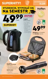 Gazetka promocyjna Biedronka - Okazje tygodnia od 11.09 - Gazetka - ważna od 23.09 do 23.09.2023 - strona 11 - produkty: Blender ręczny, Blender, Czajnik, Opiekacz do kanapek, Pokrywa