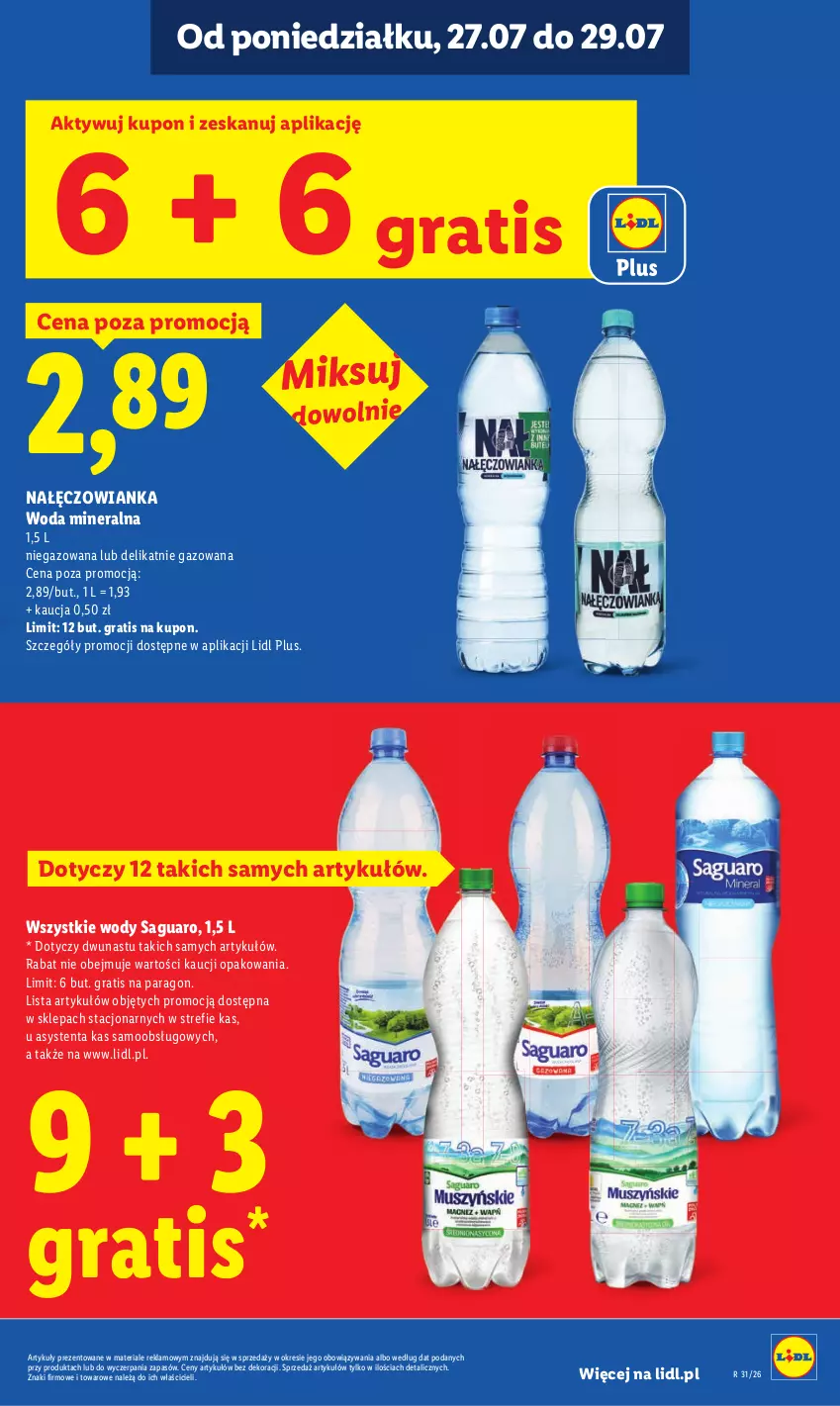 Gazetka promocyjna Lidl - Gazetka ważna od 27.07 do 29.07 - ważna 27.07 do 29.07.2026 - strona 23 - produkty: Gra, Nałęczowianka, Woda, Woda mineralna